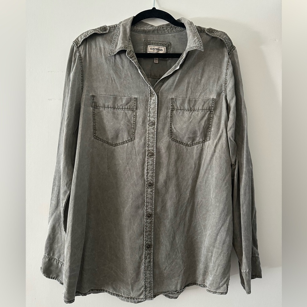 Express Womens Portofino Green Blouse